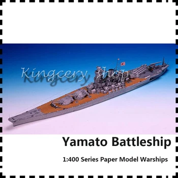 1:400 Battleship Yamato, naujas Kartonas/Karton/popieriniai,DĖLIONĖ 3D Žaislai/Kubinis vaikams, žaislai