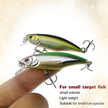 1 Vnt. Mažų Jaukų Žvejybos Masalas Japonų Stiliaus Masalas 4.5 g 52mm Lėtai Sinking Minnow Mini Sunku Masalą Ešeriai, Upėtakiai