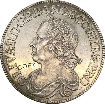 1658 Jungtinės Karalystės 1/2 Crown Cromwell Crown Cupronickel Sidabrą, Sidabro Kolekcionuojamų Kopijuoti Monetos