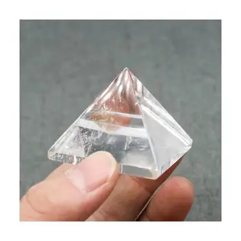 1pc 45mm-50mm Gamtos Aišku, Kvarco Piramidės Kristalų Dovanų Gydymo Apdaila