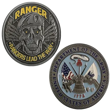 1pcs/aikštelė, nemokamas pristatymas US Army Ranger Iššūkis Monetos - Rangers 