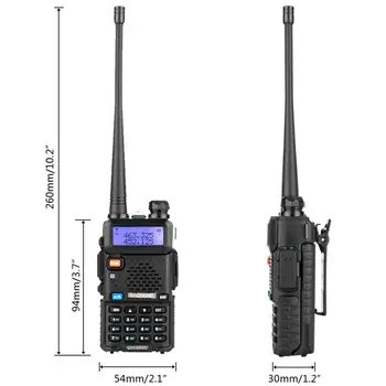 2021 UV-5R III Tri-Band Dual Antenos Walkie Talkie VHF 136-174Mhz/220-260Mhz&UHF 400-520Mhz Kumpis Radijo Skaitytuvas UV5R UV 5R