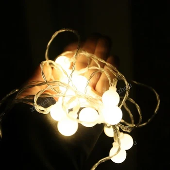 20LED Pasakų Girlianda LED Kamuolys Styginių Šviesos Baterijos Veikimo Gypsophila Šviesos Šventė Vestuves Lempos Ramadanas Patalpų Apšvietimas