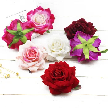 2vnt 10CM rožių galvos vestuvių dekoratyvinės gėlės sienos 
