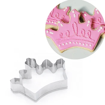 3pc/set 3d Princess Crown Pelėsių Nerūdijančio Plieno Kepimo Cookie Cutter Kepimo Formų Karalius ir Karalienė Šalies Desertas Mirti Torto Kepimo Įrankiai