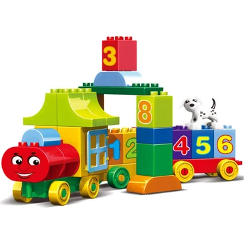 50pcs Didelis Dydis Numerį Traukinio Didelių dalelių, Statyba Blokai Traukinio Plytų Švietimo Baby City, Žaislų Vaikams