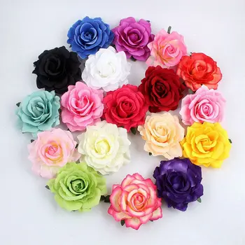 5vnt 11cm Dirbtinių Gėlių Šilko Rožė Gėlių Galvos Vestuves Namų Puošybai Corsage Batus, Skrybėlę Priedai Amatų Netikrą Gėlių