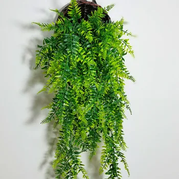 81cm Žaliųjų Vynuogių Dirbtinis Kabinti Lapų Girlianda Plastiko Augalų Lapai 