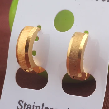 Aukštos kokybės moterų Papuošalai, vestuviniai auskarai Pilnas Aukso Spalvos auskarai