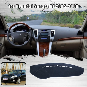Automobilio prietaisų Skydelio Dangtelį Brūkšnys Kilimėlis Hyundai Sonata NF 2005-2009 Auto neslidus Saulės Pavėsyje, Trinkelėmis Kilimas