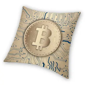 Bitcoin CPU plokštės Šiuolaikinės Mesti Pagalvių užvalkalus Kambarį Apdaila Cryptocurrency Blockchain Geek Sofos Pagalvėlių