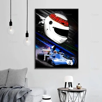 Drobė, Tapyba Plakatai Jackie Stewart ' F1 Abstrakčiai Spaudinių Modulinės HD Sienos Menas Nuotraukas Kambarį Namų Dekoro Rėmo Cuadros