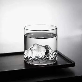 Japonų Stiliaus Fudzijama Stiklo Viskio Taurės Namų Didelės Vertės Vandens Akinius, Kūrybinė Asmenybė Arbatos Puodelio