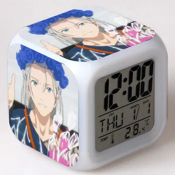 JURIJUS!!! ant LEDO Anime Statulėlės Juguetes LED Laikrodis-Žadintuvas Spalvinga Keitimas Palieskite Šviesos Japonijoje Manga JURIJUS duomenys Vaikams, Žaislai