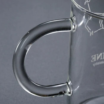 Karšto 450ML Kavos Puodelis Matavimo Stiklinė, Puodelis su Rankena Aukštai Temperatūrai Atsparūs Borosilikatinio Stiklo Puodelis Pieno Puodelis