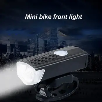 LED ciklo šviesos Kalnų Ciklo Priekio Atgal Žibintų Lempos Žibintuvėlis 300 Liumenų 3 Režimai USB Įkrovimo Bike Bicycle Light Naujas