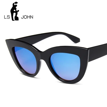 LS JONAS 2020 Cat Eye Akiniai nuo saulės Moterims Prekės ženklo Dizaineris Vintage Retro Saulės akiniai Moterų Mados Cateyes UV400 Akiniai Atspalvių