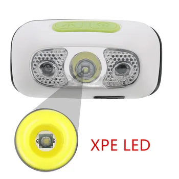 Mini Įkraunamas LED Žibintas Kūno Judesio Jutiklis, Žibintų Kempingas Žibintuvėlis Galvos Šviesos Žibinto Lempa Su USB