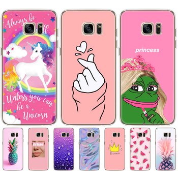 Minkštas silicio TPU case For Samsung Galaxy S7 krašto Padengti Samsung S7 G930F G930FD G930W8 Telefono apvalkalas vasarai