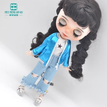 Nauji Žaislai Mini Lėlės drabužiai Blyth Azone OB23 OB24 lėlės accessoreis Mados švarkai, džinsai, sportbačiai Mergaitei dovana