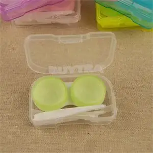 Plastikiniai Akiniai Krepšiai Priedai Vieną Rinkinį Mielas Saldainiai Spalvos Plastiko Kontaktinis Lęšis Atveju Konteineris + Tweezer + Stick