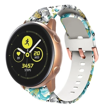 Silikono Watchbands Galaxy Watch3 41mm Apyrankę Spausdinti Sporto Correa Galaxy active2 už 