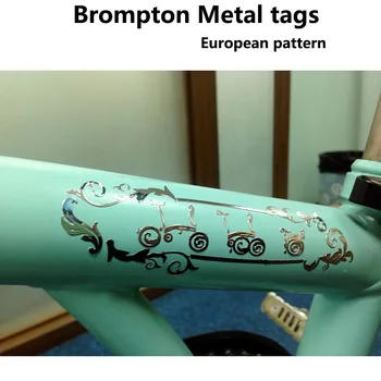 Sulankstomas dviratis metalo lipdukas žymų asmeninį metalo Lipdukas europos modelį, pasirašyti accessoriesfor brompton