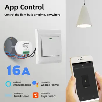 Tuya Zigbee Mini Smart Switch Hub Vartai Nr. Neutralus Laidas, Reikalaujama Remti Dviejų Būdas Kontroliuoti Darbą Su Alexa 