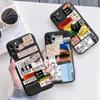 Už Xiaomi Redmi Pastaba 8 5 6 7 9c 8T 9s Pro Mi A3 A1 A2 9T 9 SE 10T Pro 10 Lite Poco X3 Retro Mados Etiketės, Telefono dėklas TPU dangtis
