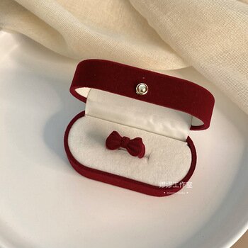 ZDMXJL Mados Derliaus Saldus Aksomo Bowknot moteriški Žiedai Atidarymo Reguliuojamas Žiedo Femel Bijoux, Papuošalai, Dovanos drop-pristatymas
