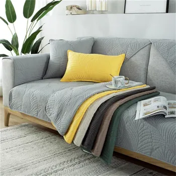 Šiaurės Paprasta Bananų lapų modelio Sofa apima Grynos Medvilnės Audinio sofos pagalvėlių, neslidžia Pet kilimėlis Keturis Sezonus Universalus Sofa Dangtis