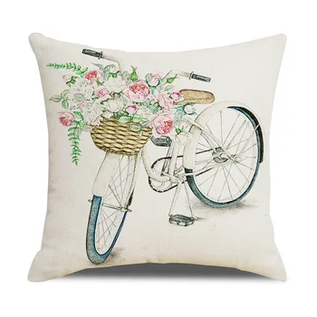 Šiaurės stiliaus dviračių gėlių romantiška išpažinties užvalkalas užvalkalas nugaros pagalvėlė padengti pagalvėlė padengti automobilio sofa apdaila