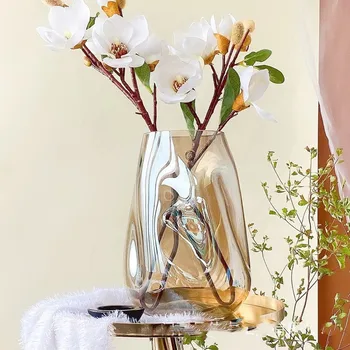 Šiuolaikinės Stiklo Vazos, Stalo Dekoras, Stiklo Vazos (vazonai Skaidrus Gėlių Vaza Kambarį Dekoro Vaza Apdaila Namo